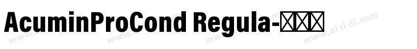 AcuminProCond Regula字体转换